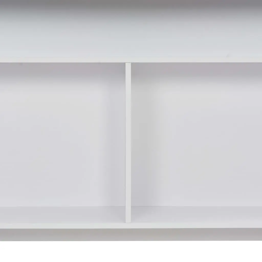 vidaXL Bar Table with 2 Table Tops White 130x40x120 cm