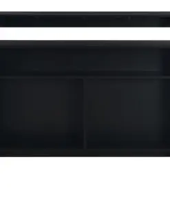 vidaXL Bar Table with 2 Table Tops Black 130x40x120 cm