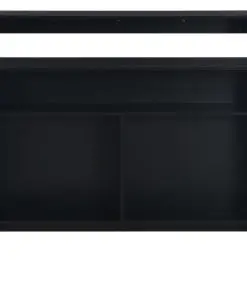 vidaXL Bar Table with 2 Table Tops Black 130x40x120 cm