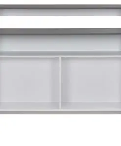 vidaXL Bar Table with 2 Table Tops White and Grey 130x40x120 cm