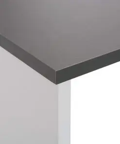 vidaXL Bar Table with 2 Table Tops White and Grey 130x40x120 cm
