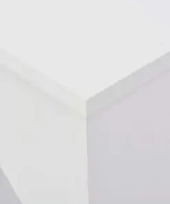 vidaXL Bar Table with Moveable Shelf White 138x40x120 cm