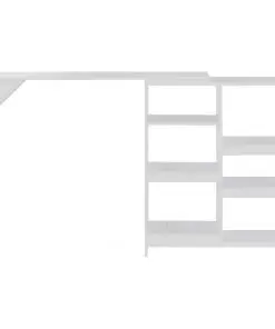 vidaXL Bar Table with Moveable Shelf White 138x40x120 cm