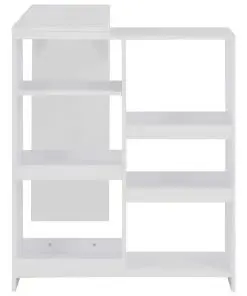 vidaXL Bar Table with Moveable Shelf White 138x40x120 cm