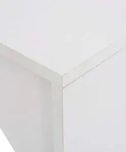 vidaXL Bar Table with Cabinet White 115x59x200 cm