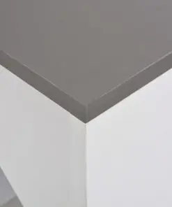vidaXL Bar Table with Cabinet White 115x59x200 cm