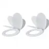 vidaXL Toilet Seats with Soft Close Lids 2 pcs MDF White