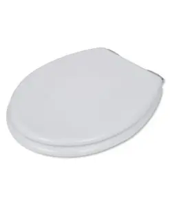 vidaXL Toilet Seats with Soft Close Lids 2 pcs MDF White