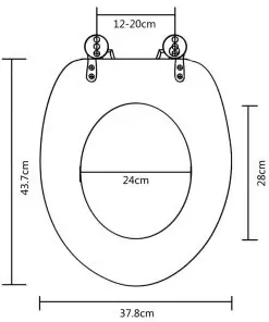 vidaXL Toilet Seats with Hard Close Lids 2 pcs MDF Stones