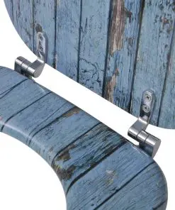vidaXL Toilet Seats with Hard Close Lids 2 pcs MDF Old Wood