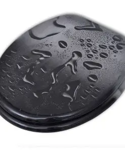 vidaXL Toilet Seats with Hard Close Lids 2 pcs MDF Water