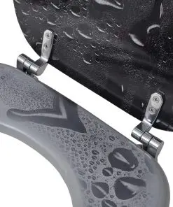 vidaXL Toilet Seats with Hard Close Lids 2 pcs MDF Water