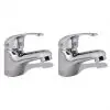 vidaXL Bidet Faucets 2 pcs Chrome
