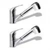 vidaXL Kitchen Mixer Taps 2 pcs Chrome