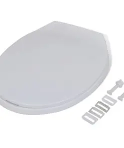 vidaXL Toilet Seats with Soft Close Lids 2 pcs Plastic White