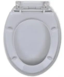 vidaXL Toilet Seats with Soft Close Lids 2 pcs Plastic White