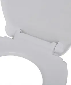 vidaXL Toilet Seats with Soft Close Lids 2 pcs Plastic White