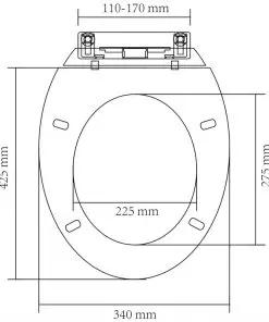 vidaXL Toilet Seats with Soft Close Lids 2 pcs Plastic White