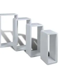 vidaXL Wall Cube Shelves 8 pcs White