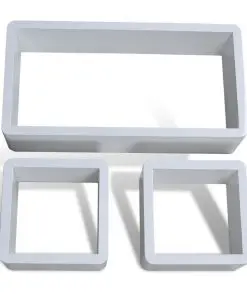 vidaXL Wall Cube Shelves 6 pcs White