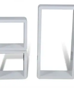 vidaXL Wall Cube Shelves 6 pcs White