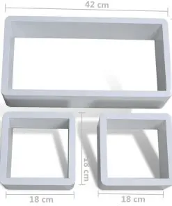 vidaXL Wall Cube Shelves 6 pcs White
