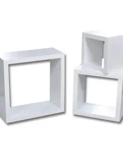 vidaXL Wall Cube Shelves 6 pcs White