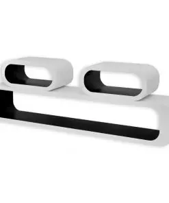 vidaXL Wall Cube Shelves 6 pcs Black and White