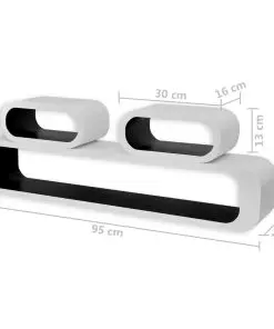 vidaXL Wall Cube Shelves 6 pcs Black and White