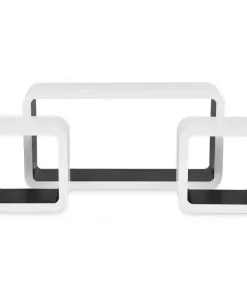 vidaXL Wall Cube Shelves 6 pcs White and Black