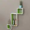 vidaXL Wall Cube Shelves 6 pcs White and Green