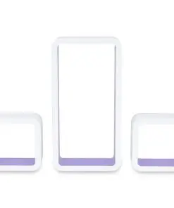 vidaXL Wall Cube Shleves 6 pcs White and Purple