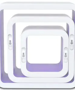 vidaXL Wall Cube Shelves 6 pcs White and Purple