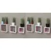 vidaXL Wall Cube Shelves 6 pcs White and Pink