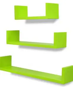 vidaXL Wall Shelves 6 pcs Green
