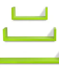 vidaXL Wall Shelves 6 pcs Green