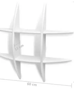 vidaXL Wall Shelves 2 pcs White