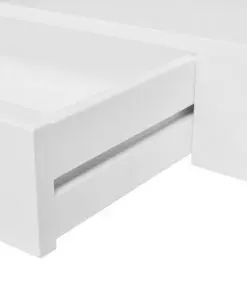 vidaXL Floating Wall Shelves with Drawers 2 pcs White 80 cm
