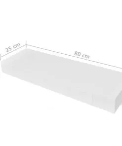 vidaXL Floating Wall Shelves with Drawers 2 pcs White 80 cm