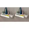 vidaXL Floating Wall Shelves with Drawers 2 pcs White 80 cm