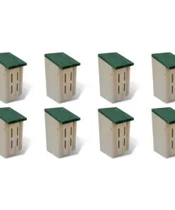 vidaXL Butterfly Houses 8 pcs Wood 14x15x22 cm