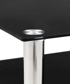 vidaXL TV Stand Black 120x40x40 cm Tempered Glass