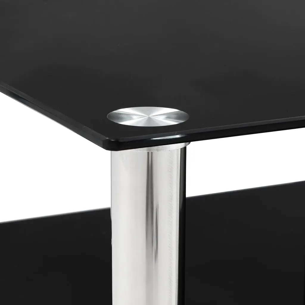 vidaXL TV Stand Black 120x40x40 cm Tempered Glass