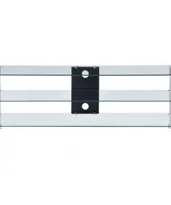vidaXL TV Stand Transparent 120x40x40 cm Tempered Glass