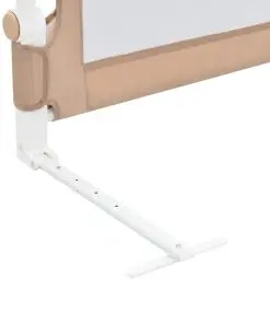 vidaXL Toddler Safety Bed Rail Taupe 150×42 cm Polyester