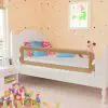 vidaXL Toddler Safety Bed Rail Taupe 150×42 cm Polyester