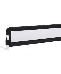 vidaXL Toddler Safety Bed Rail Grey 150×42 cm Polyester