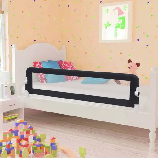 vidaXL Toddler Safety Bed Rail Grey 150×42 cm Polyester