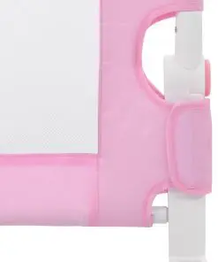 vidaXL Toddler Safety Bed Rail Pink 180×42 cm Polyester