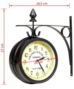 vidaXL Two-sided Wall Clock 20 cm